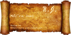Móra Joel névjegykártya